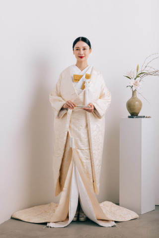 【UW04】鶴と花(掛下白)