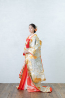 【UC03】ゴールド梅と御所車(掛下ピンク)