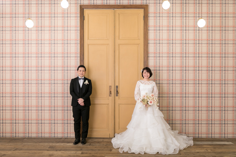 チェックの背景にて