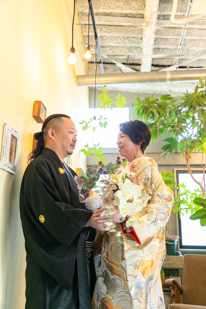 お二人で見つめ合いショット