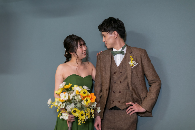 最後は二人で見つめあって