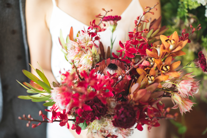 生花ブーケの輝き