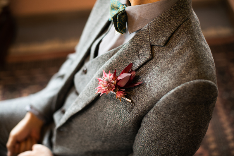 ブートニアも合わせて