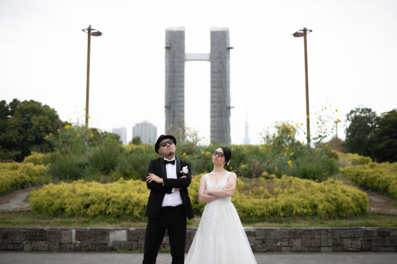 お持ち込みサングラスをかけて