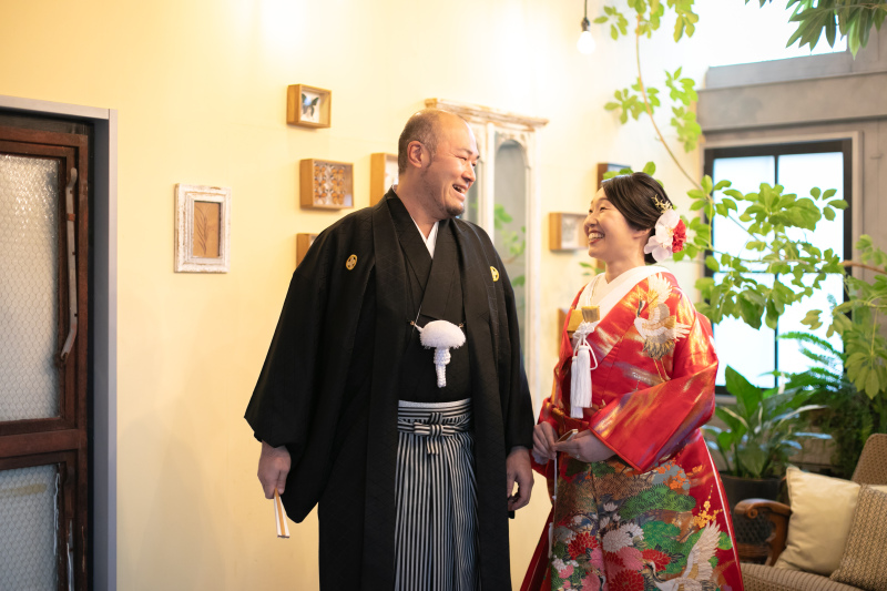 スタジオに戻って和装撮影スタート