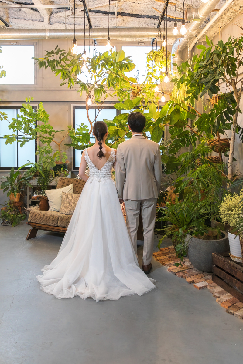 お衣装を変えてたくさんの緑のお部屋で