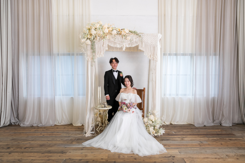 チャペル風背景から撮影スタート