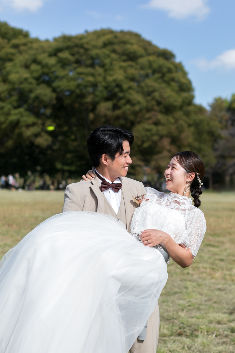 最後はお姫様抱っこで。