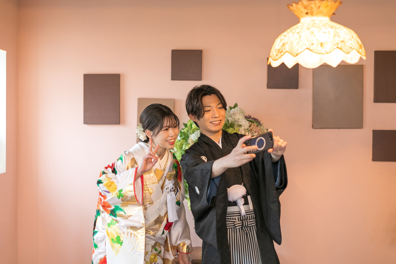 お色直し前のオフショット