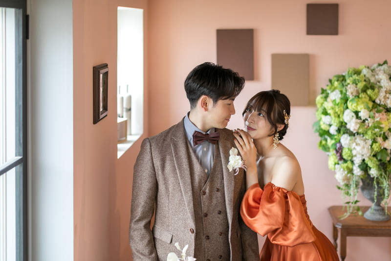 ご新婦様の上目遣い