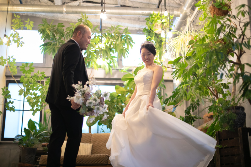 ドレスに着替えて