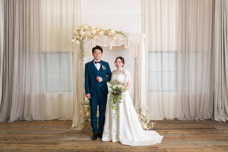 お二人でフォーマルショットから撮影スタート