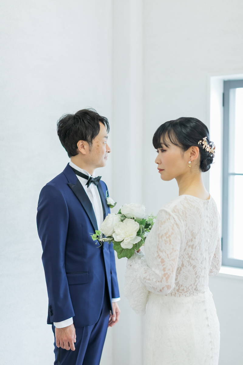 お二人の横顔。