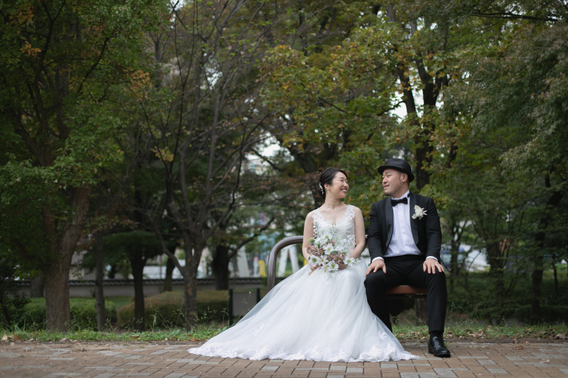 お二人が出会った公園で