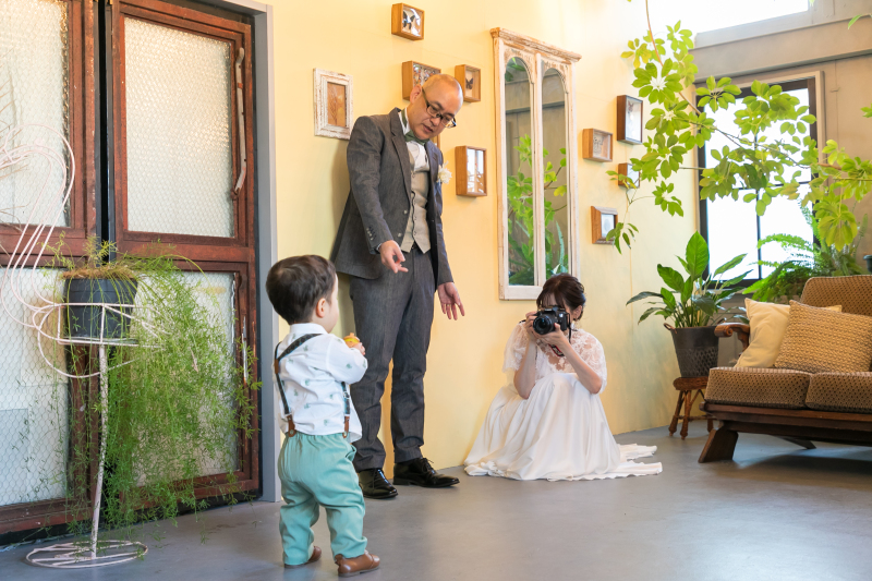 ママに写真を撮ってもらって