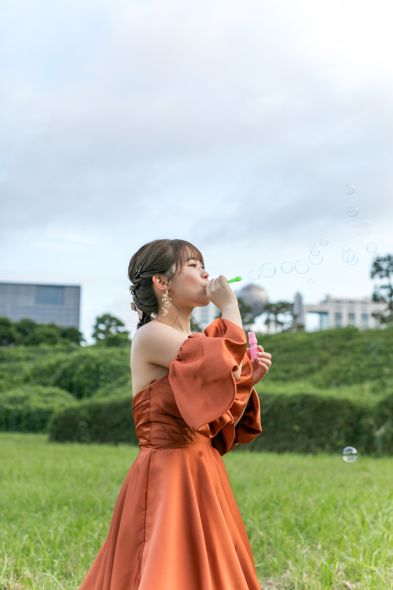 シャボン玉楽しい