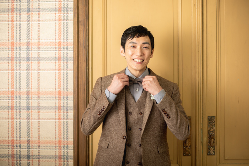 緊張してる新郎さん