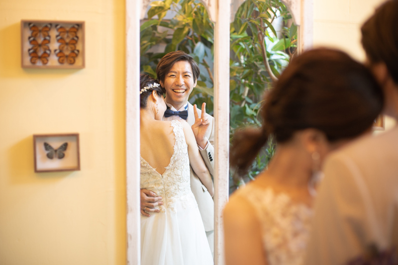 新郎のお茶目なカット