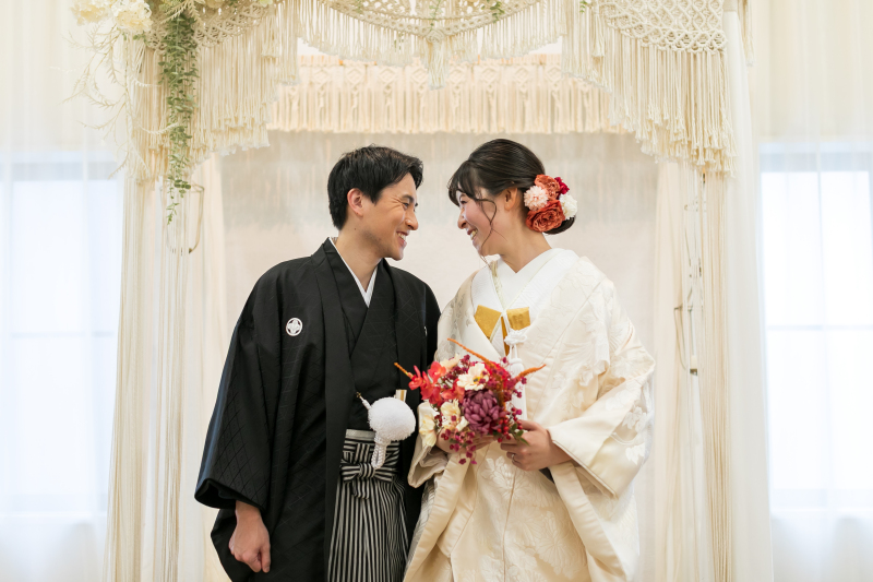 お二人で見つめ合いショット