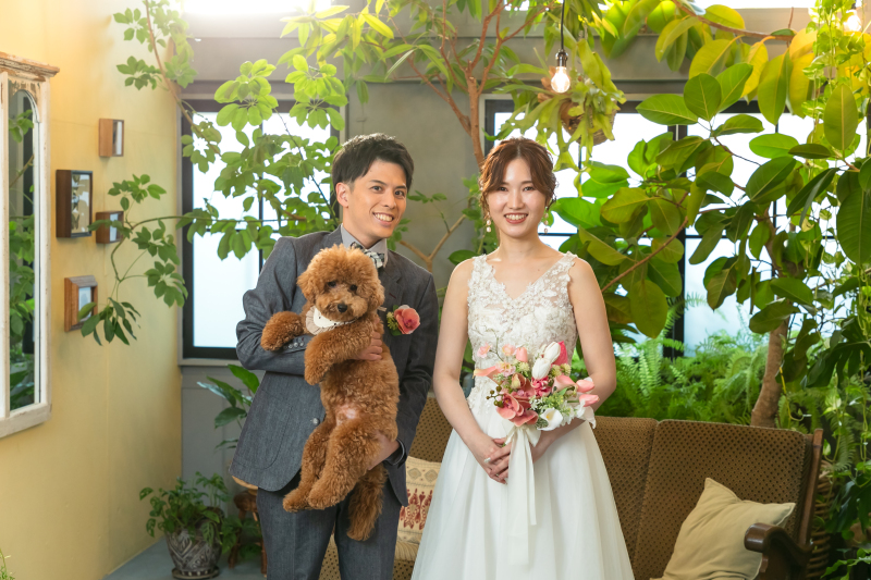 ドレスに着替えて3ショット