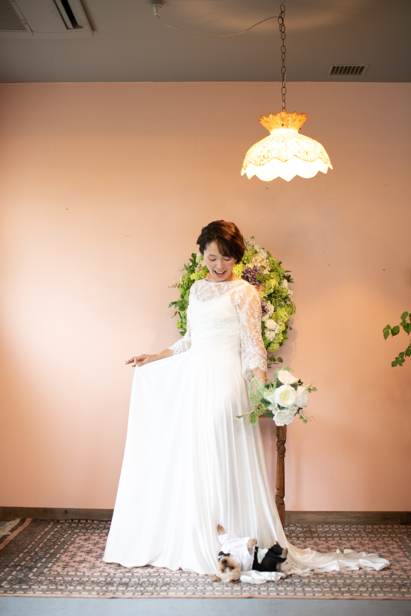 新婦さんのドレスで