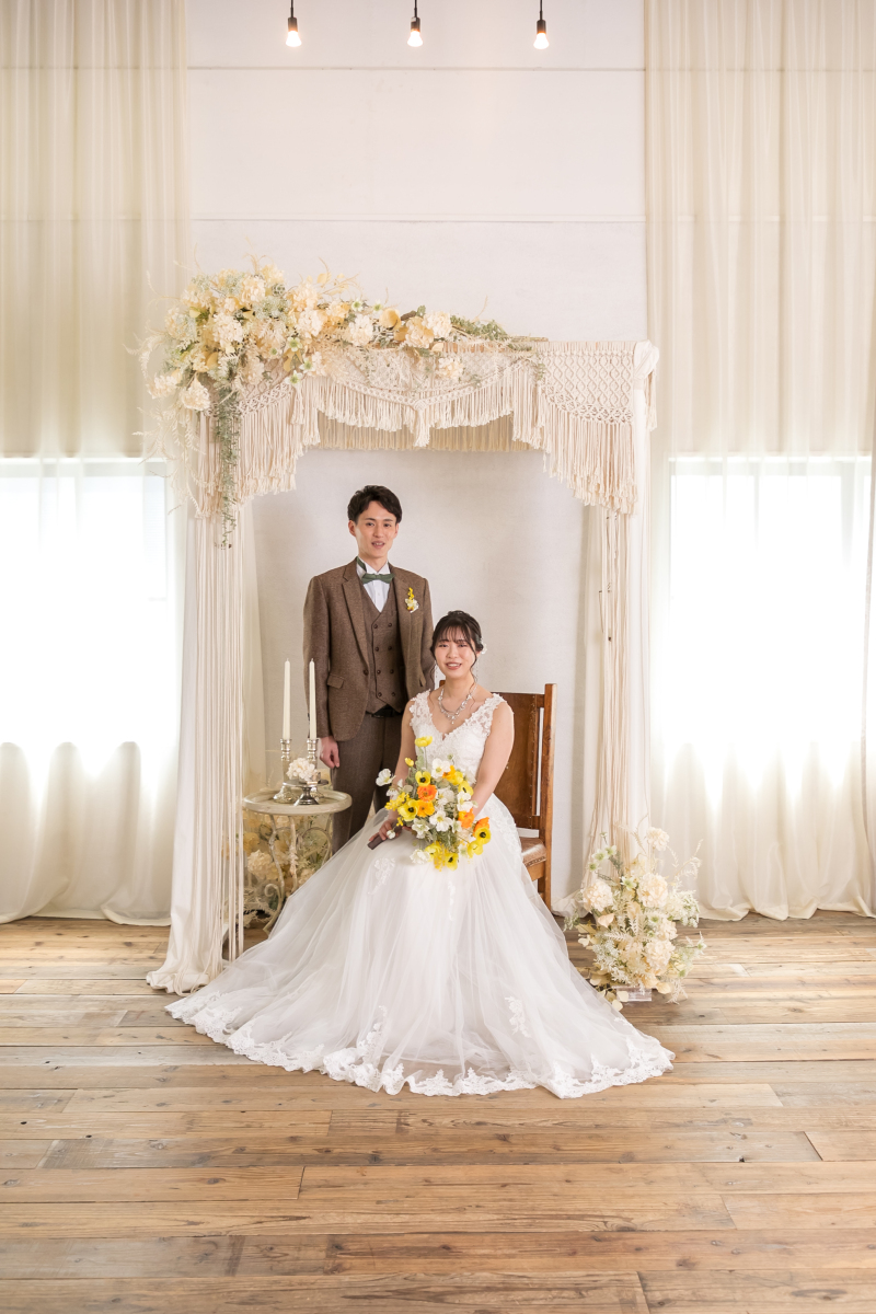 チャペル風の背景で。