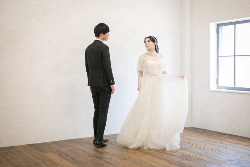 スカートひらひら