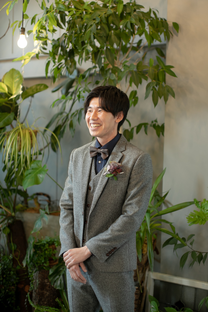 いい笑顔のご新郎様!