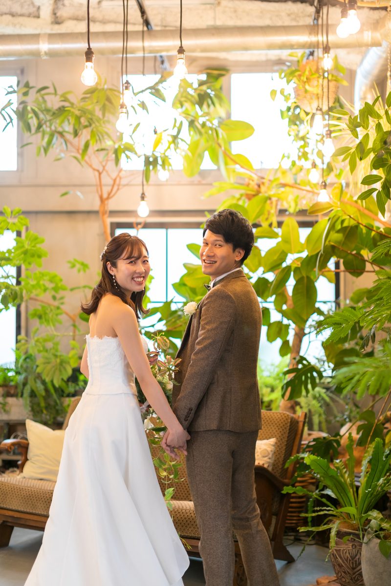 笑顔で振り向きショット