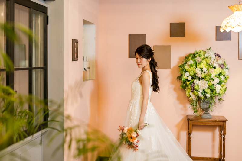 ブーケを見つめて