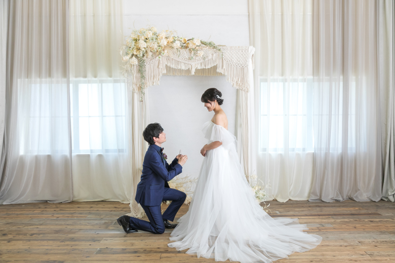 ご新郎様からの指輪パカッ