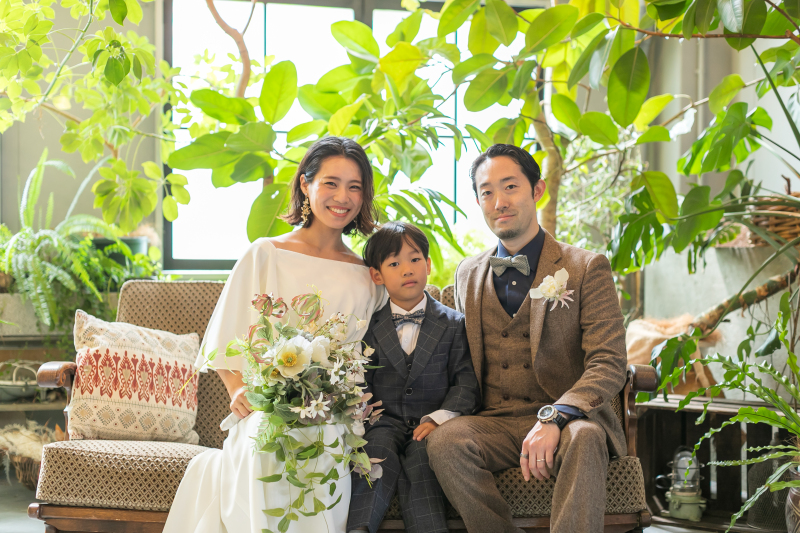 自然体でファミリー写真も