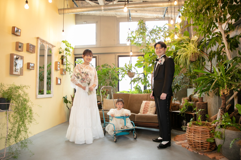 自然体でファミリー写真も