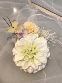 和装ﾍｯﾄﾞﾊﾟｰﾂ(白ﾀﾞﾘｱとﾏﾑ)