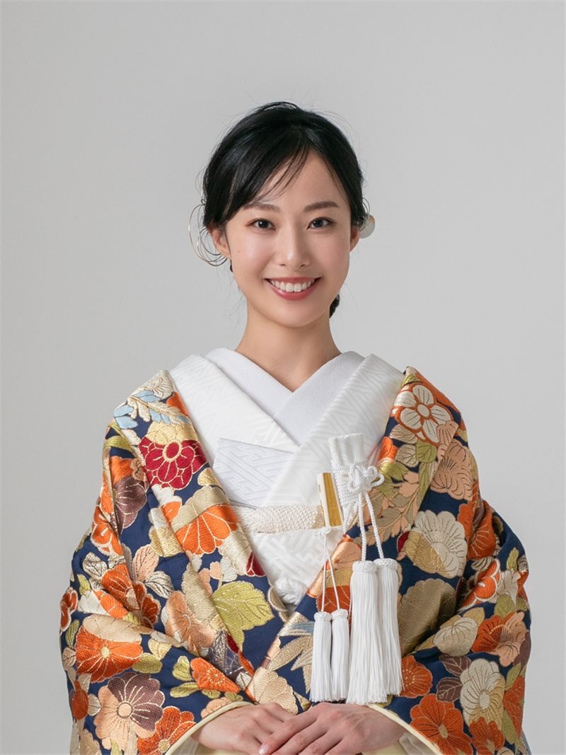 風光百花紋(紺)