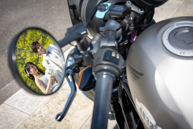 バイクと一緒にガーデン撮影♪