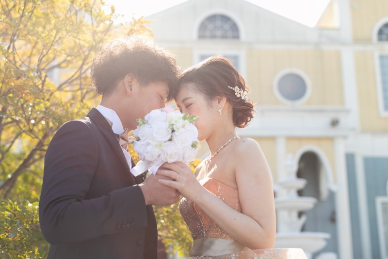 ガーデンで撮影