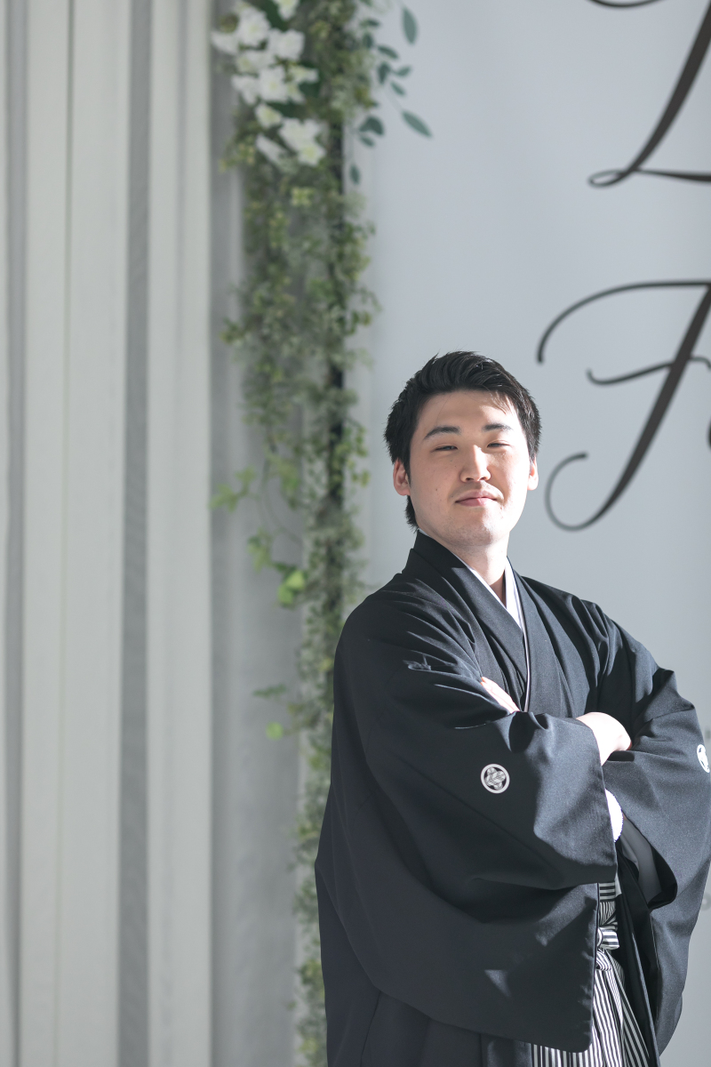 紋付袴姿がきまっています！