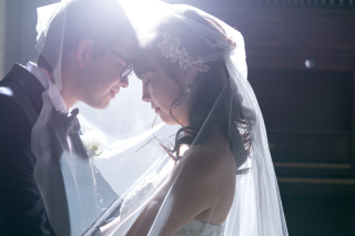 洋装1点でチャペルとガーデンフォト