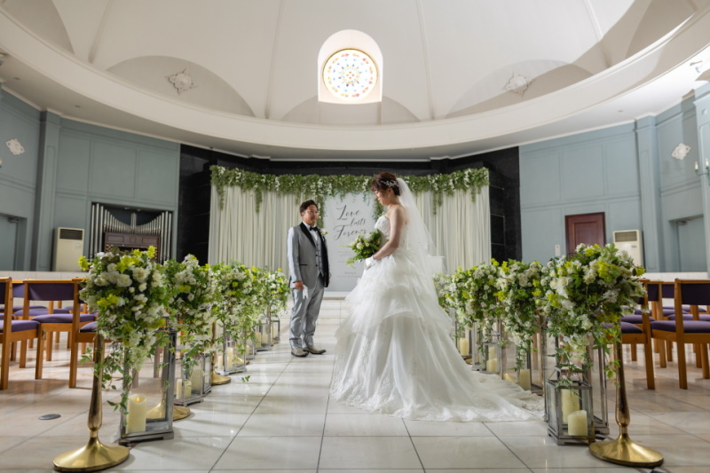 チャペル内撮影スタート