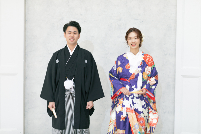 スタジオでは色打掛