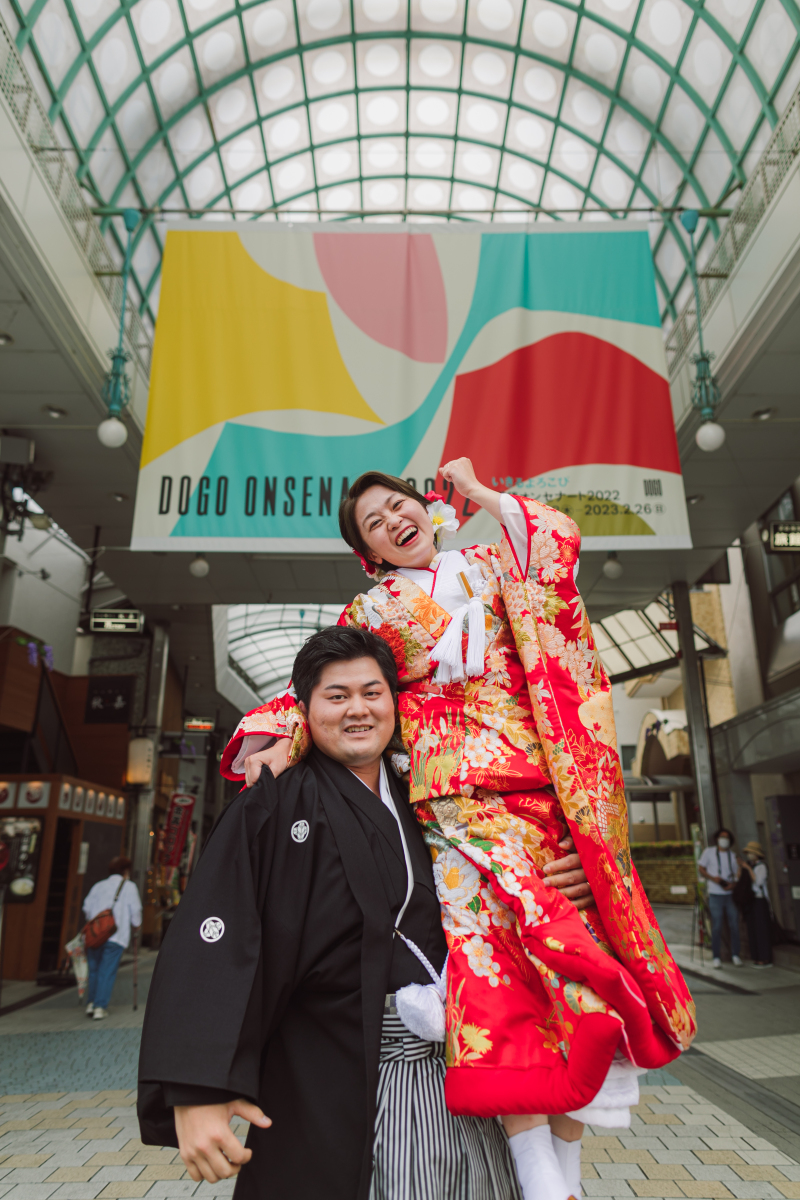 道後商店街でロケーションフォト