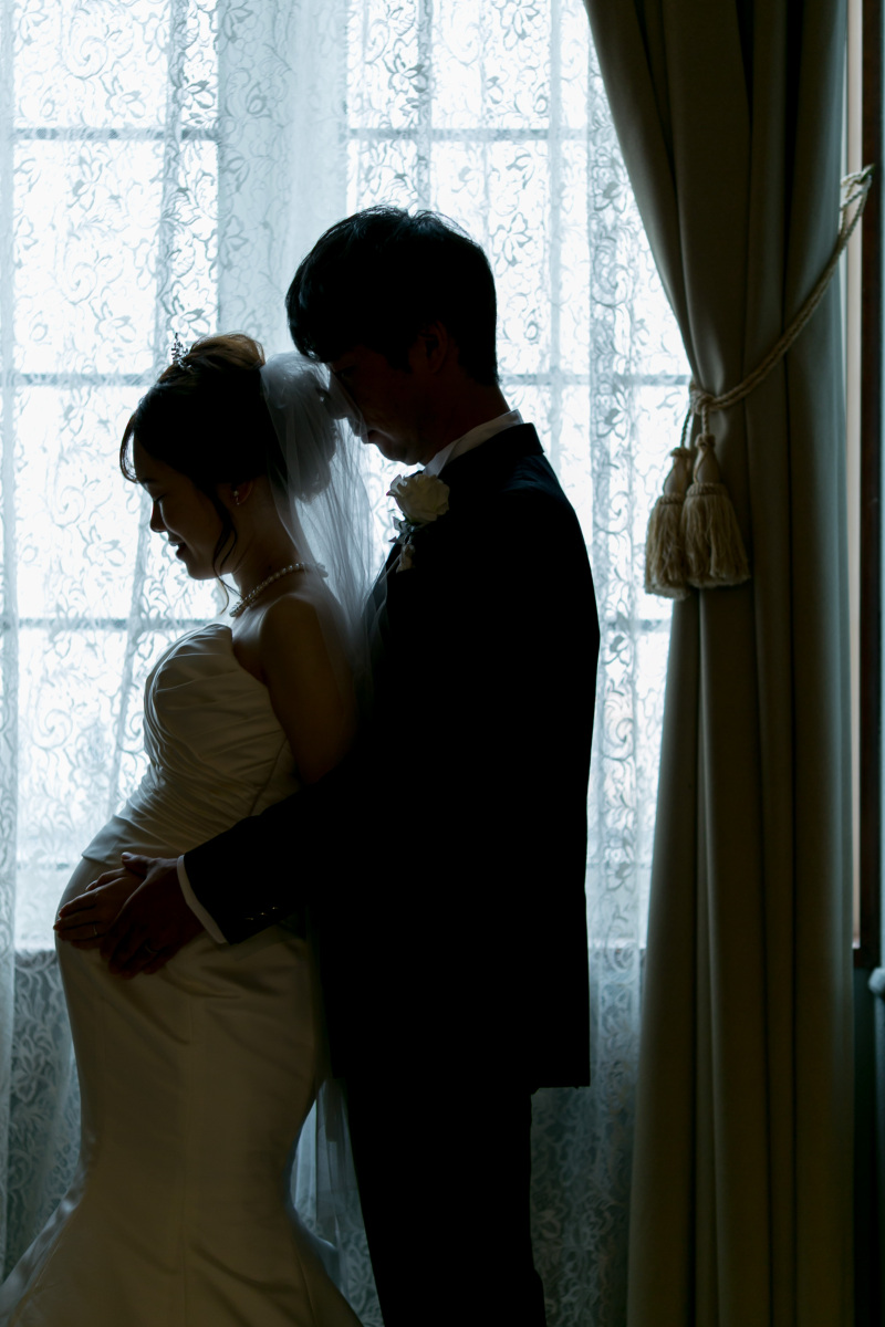 お二人でお腹に手を添えます