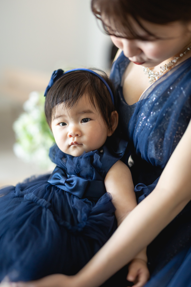 お子様のドレスもリボン付きでとってもかわいい