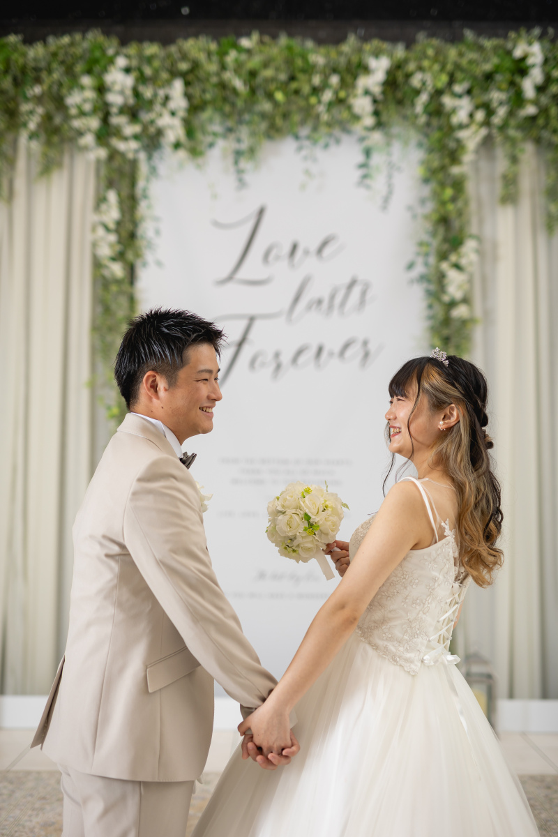 おふたりでの自然な笑顔