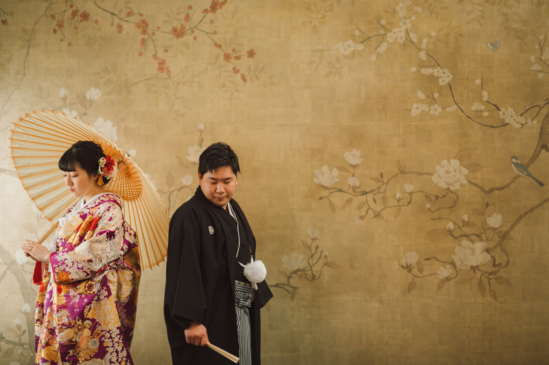 和装でスタジオフォト