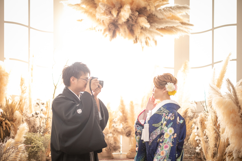 スタジオでセットを変えて