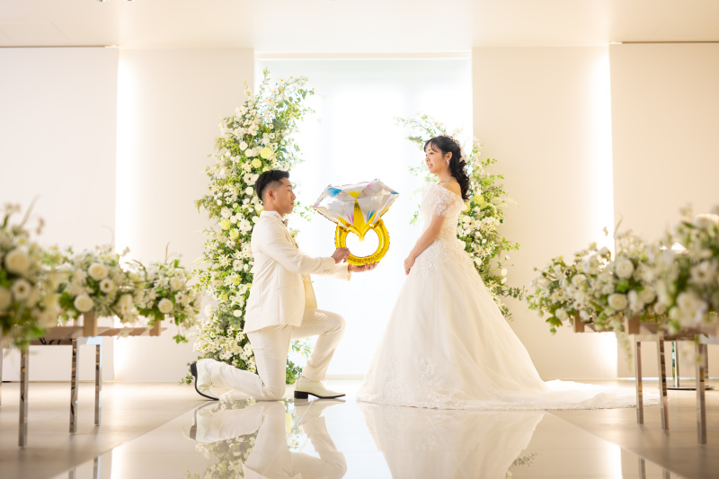 大きな指輪でプロポーズ！