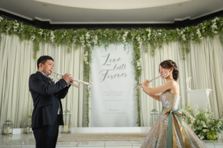 チャペルで洋装のご撮影