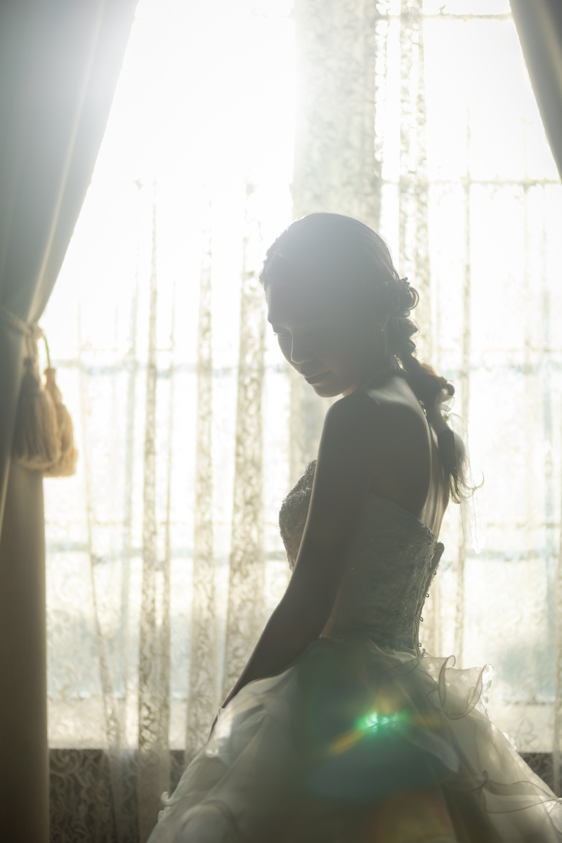 光が差し込む場所で